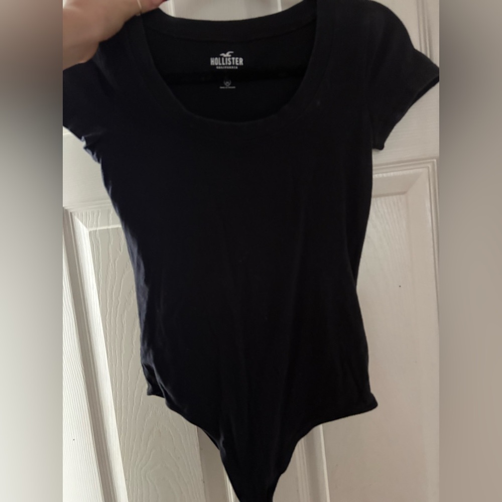 Hollister Classic Black Short Sleeve Bodysuit